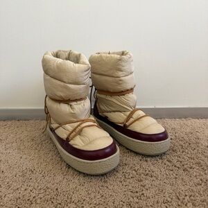 Isabel Marant Beige Zenora Boots [39]